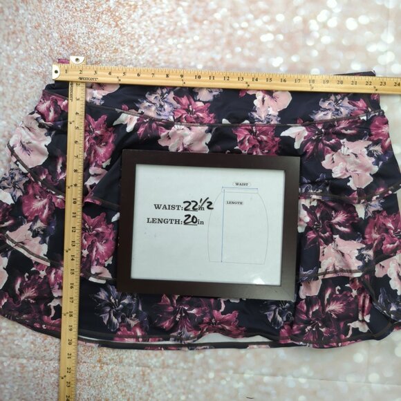 Ideology Women’s Plus Size 4XL Floral Printed Flouncy Skort Activewear Skirt - Picture 8 of 8